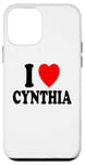 Coque pour iPhone 12 mini I Heart (Love) Cynthia Cute Matching Couple Conjoint Marié