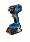 Bosch Professional Visseuse à chocs sans fil GDR 18V-200 avec 2x Batterie GBA 18V 4.0Ah, L-Case - 06019J2107