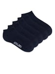 JACK & JONES Men's Jacdongo Socks 5 Pack Noos Socks, Navy Blazer/Detail:Navy blazer - Navy blazer - Navy blazer - Navy blazer, One Size