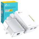 TP-Link TL-WPA4221 KIT AV600 Powerline Adapter WiFi Extender Kit, WiFi N300, Ethernet Ports, TP-Link Powerline Adapter, Powerline WiFi Extender, Powerline Network Adapters, UK Plug, Plug & Play