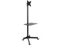 Techly Cart - For Flatpanel / Av-Utstyr - Svart - Skjermstørrelse: 48-94 Cm (19 Tommer-37 Tommer)