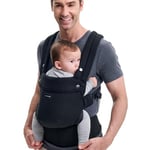 Porte-bébé Momcozy, pur coton doux pour la peau de bébé, design ergonomique pour enfants de 3 à 20 kg, léger et confortable, mains libres pour les mamans et les papas, Noir