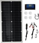 Kit de Panneau Solaire 100 W Kit de Chargeur de Batterie de Panneau Solaire en Silicium Monocristallin avec Contrôleur 30 A.[Z315]