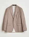 Oscar Jacobson Fogerty Herringbone Wool Blazer Beige