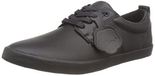 Kickers Men's Kariko Gibb Leather Shoes | Comfortable | Extra Durability, Black, 11 UK