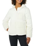 Amazon Essentials Women's Sherpa Puffer Jacket, Ivory, XL