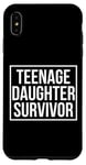 Coque pour iPhone XS Max Citation amusante pour la fête des pères avec inscription « Teenage Daughter Survivor »