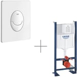 GROHE Bâti support wc Rapid SL Project + Plaque de commande Skate Air Blanc alpin