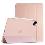 ProCase Smart Case for iPad Air 13 (M2) 2024/iPad Pro 12.9 2022/2021/2020/2018, Slim Stand Hard Back Shell Smart Cover for iPad Air 13”(M2)/iPad Pro 12.9” 6th Gen/5th Gen/4th Gen/3rd Gen -Rosegold