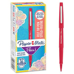 Paper Mate Flair Felt Tip Pens | Medium Point (0.7 mm) Marker Pens | Red Pens | for Writing, Marking, Drawing & Sketching | 12 Count