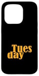 Coque pour iPhone 15 Pro Orange Graphic Mardi Jours de la semaine Orange Graphic