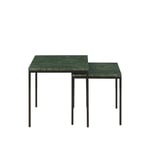 Ligne Roset - Amadora Occasional Table Small, Verde, Black Lacquered Base - Sohvapöydät - Vihreä - Metalli/Kivi