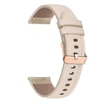 Klockarmband för Garmin Venu/sq/sq 2/2 Plus, 20 mm äkta läderarmband med roséguld Apricot