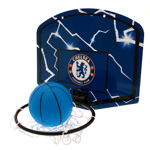 Chelsea FC Crest Mini Basketkorg Set One Size Royal Blue/W Royal Blue/White/Black One Size