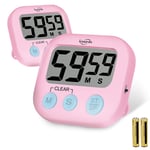 Kissarex Digital Kitchen Countdown Timer: Teachers Classroom Counter Large LCD Loud Magnetic Clip Simple Clock Mini Small Stopwatch Big Beeper Minute Hour Seconds Cooking Giant Alarm Count Up