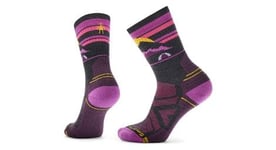 Chaussettes femme smartwool light cushion crew mountain moon violet