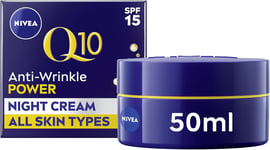 NIVEA Q10 Anti-Wrinkle Night Cream | 50ml | Reduces Wrinkles & Firms Skin in 7 D