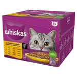 Aliments pour chat Whiskas Poultry Feast Poulet Dinde Canard Oiseaux 24 x 85 