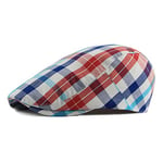 ZYM Casual Retro Hat Ladies Men And Women Spring Summer Sun Plaid Plaid Forward Hat Ladies Newsboy Cap-1