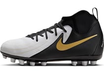 Nike Garçon Jr Phantom Luna II Academy AG Chaussures de Football, White/Black-MTLC Gold Coin, 38 EU