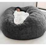 Big Bean Bag Soffa Puff Floor Seat Futon Lazy Bäddsoffa Soffa Lounge Chair (inget fyllmedel) Dark Grey 153cmx65cm