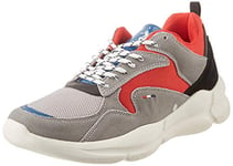 US Polo Association Homme Arvan1 Chaussures de Gymnastique, Multicolore (Grey/Red 009), 44 EU