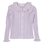 Copenhagen Colors Pointellestickad Cardigan Med Krage Lavender | Lila | 98 cm