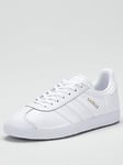 adidas Originals Gazelle - White/Gold, White/Gold, Size 9, Women