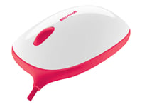 Barnmus - Microsoft Express Mouse - Höger- Och Vänsterhänt - Optisk - 3 Knappar - Kablage - Usb - Vit, Röd