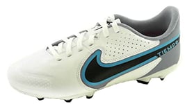 NIKE Jr. Tiempo Legend 9 Academy Mg Sneaker, White Black Baltic Blue Pink Blast, 1.5 UK