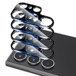 CloudValley 4 Pack Camera Lens Protector for Samsung Galaxy S24 Ultra, 9H Tempered Glass Lens Cover, Anti-Scratch & Case Friendly [Not Affect Flash & Night Shot], Black