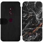 Sony Xperia Xz3 Wallet Slim Case Bl4ck Marble