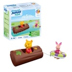 Playmobil 71705 JUNIOR & Disney: Winnie the Pooh's & Piglet's Water Adventure, including boat and swim ring, sustainable toy made from plant-based plastics, play sets suitable for children ages 1+