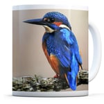 Blue Kingfisher - Drinks Mug Cup Kitchen Birthday Office Fun Gift #15795