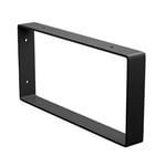 Amig - Support rectangulaire pour étagères industrielles | 126 x 261 x 30 mm | Acier | Couleur : Noir mat | Angle pour étagères | Équerres métalliques noires