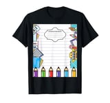 Composition Note Book Line Paper Book Teacher Class T-Shirt