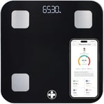 Reliance Medical Smart BMI Scale, Bluetooth Digital Body Fat Scale with LED Display, Accurate Weight Tracking, Ultra Slim, Bathroom Scale, Syncs with Fitness Apps, Size L 28cm x W 28cm x D 2.4cm