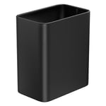 Cesun Petite poubelle de salle de bain de 7 litres, poubelle moderne en métal pour bureau, poubelle de bureau, poubelle en acier inoxydable noir mat pour chambre à coucher, bureau à domicile,