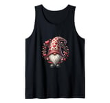 Love Gnome Valentines Day Wreath For Her With Cute Hearts Tank Top