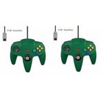 2-pack Klassisk Trådbunden N64-kontroll Retrospel 64-bitars Spelkontroll Joystick Ersättningskontroll 12 2pcs