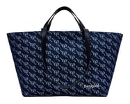 Desigual Accessoires, Sac à provisions en Tissu Femmes, Bleu, One Size