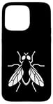 Coque pour iPhone 15 Pro Max Silhouette de mouche simple art minimaliste insecte