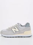 New Balance Womens 574 Trainers - Light Grey, Light Grey, Size 8, Women