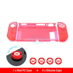 Case Rouge - Coque De Protection Rigide Colorée Pour Console Nintendo Switch, Accessoire Pour Connexion Directe