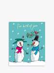 Woodmansterne Both of You Snowman Christmas Card