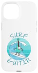 Coque pour iPhone 15 Surf Guitar Guitariste électrique Surfeur Vacances d'été