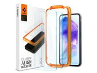 Spigen Glas.Tr Alignmaster, Samsung, Galaxy A55 5G (2024), Reptålig, Transparent, 2 Styck