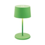 Zafferano, Lampe Olivia Mini, Lampe de Table Portable et Rechargeable avec Contrôle Tactile, Adaptée pour le Salon et l'Extérieur, Dimmer 2700-3000 K, Hauteur 22 cm, Couleur Vert