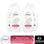 Dove Body Wash Hydrate, Fruity Nourish or Velvet Glow with 0% Sulfate SLES,225ml