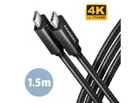 Axagon Bucm32-Cm15ab, Speed+ Usb-C &Amp Amplt-&Amp Ampgt Usb-C-Kabel, 1,5M, Usb 20Gbps, Pd 100W 5A, 4K Hd, Alu, Se Upp